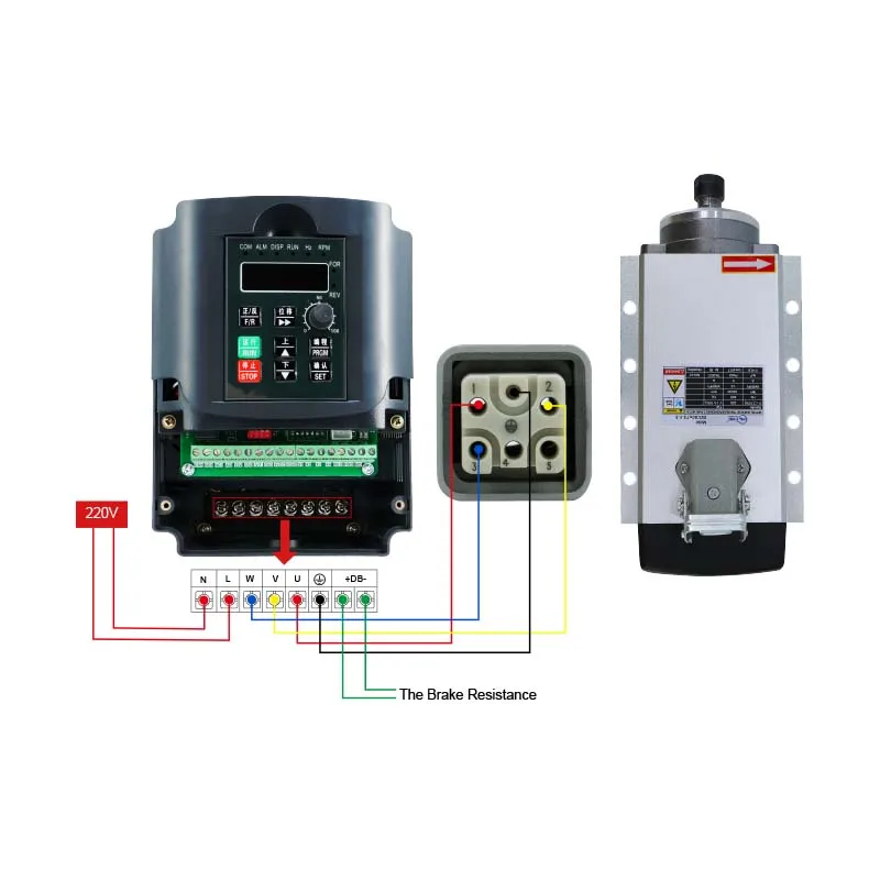 1.5kw 220v / 110v ER11 24000RPM 400HZ air cooled spindle