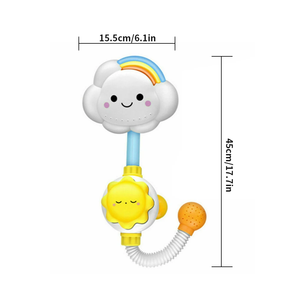 

Shower Toy Bathroom Cartoon Cloud Design Press Type Shower Sprayer Plastic Manual Shower Head
