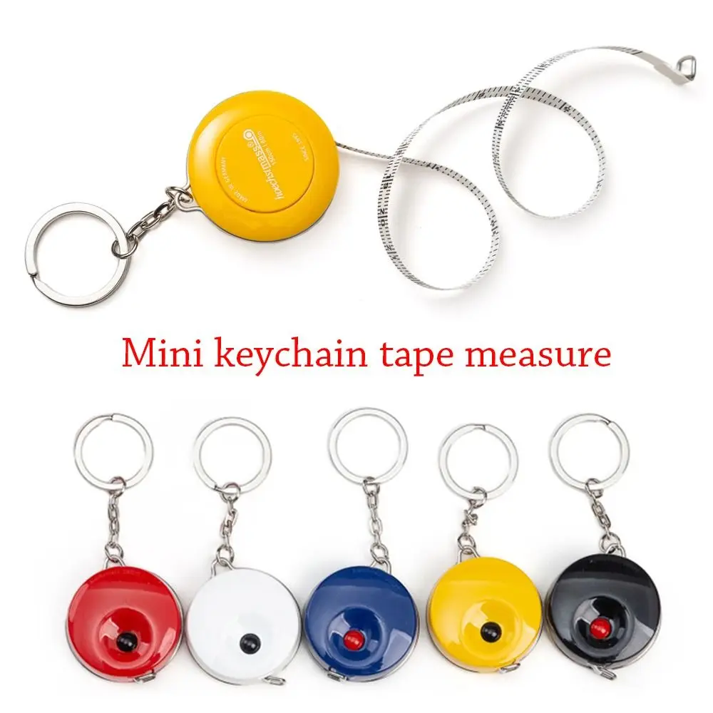 Mini Tailor Retractable Keychain Tape Measure Ruler Centimeter Inch Roll Tape Portable Sewing Keychain Measuring Tool 2Pcs tape measure,measuring tape