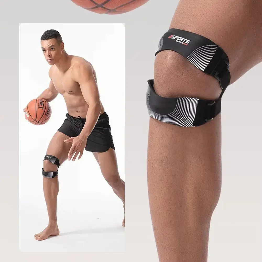 Verstellbare Kniebandage mit doppelten Silikonpolstern und Sehnenstützgurt – professionell und komfortabel_voghion.com