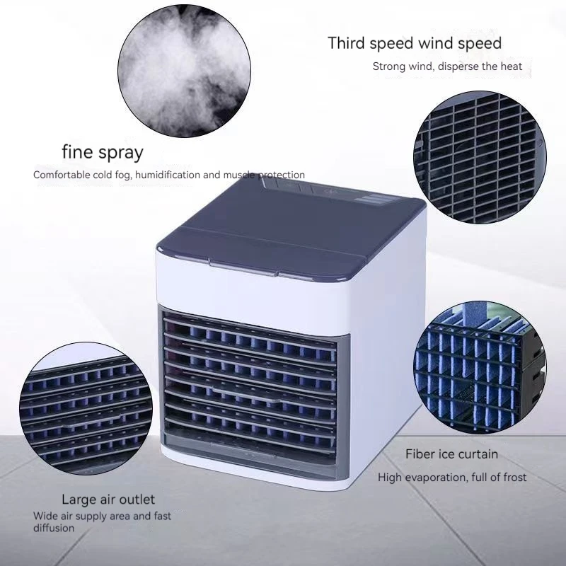 Mini Portable Air Conditioner Cooling Fan 3-speed USB Household Small Multifunctional Air Conditioner Humidifier