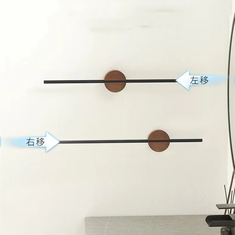 40/50cm Walnut Towel Bar Towel Hanger Bath Holder Aluminum Alloy Bathroom Hanging Rack Single Rod Toilet Stand