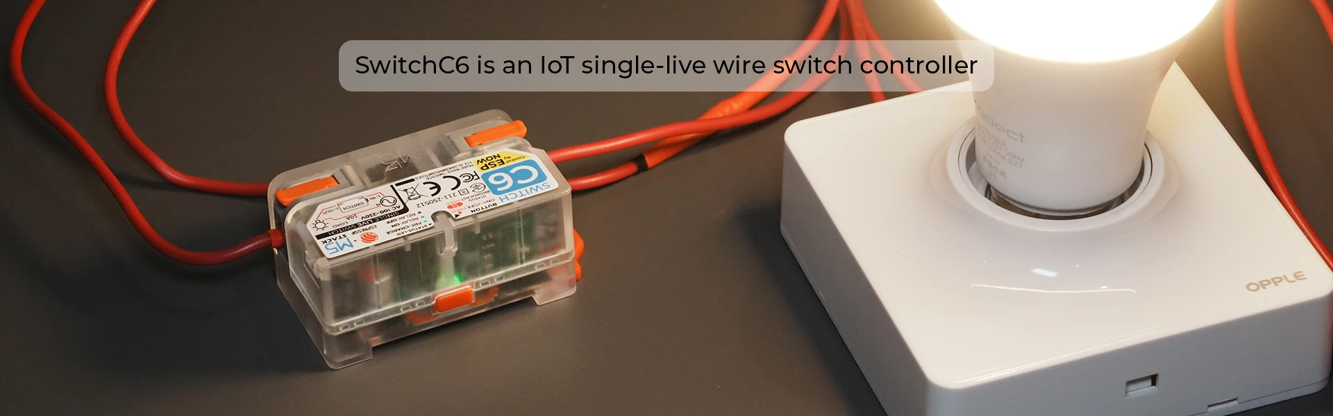 Official Single Live Wire Wi-Fi Smart Switch (ESP32-C6)