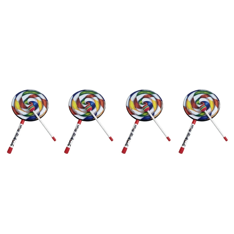 

4X Lollipops Pattern Colorful Drum Percussion Instrument For Children Kindergarten Musical Education Early Education