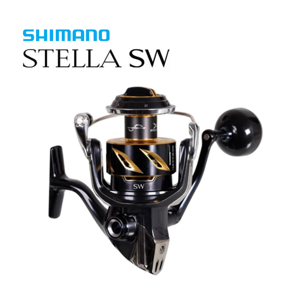 시마노 오리지널 스텔라 SW 스피닝 낚시 릴, 4.4-6.2:1 최대 드래그 11-28kg 12/13 + 1BB 하가네 바디, 기어 인피니티 드라이브 S A-RB