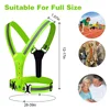 Adjustable Elastic Flashing LED High Visibility Reflective Vest Outdoor Sports Cycling Safety Night Running Vest 2