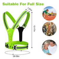 Adjustable Elastic Flashing LED High Visibility Reflective Vest Outdoor Sports Cycling Safety Night Running Vest 2