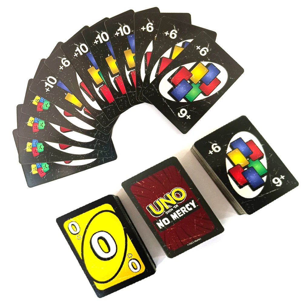 UNO FLIP! SHOWEM NO MERCY Family Funny Entertainment Board Game Fun Playing Cards Gift Box Uno Card Game