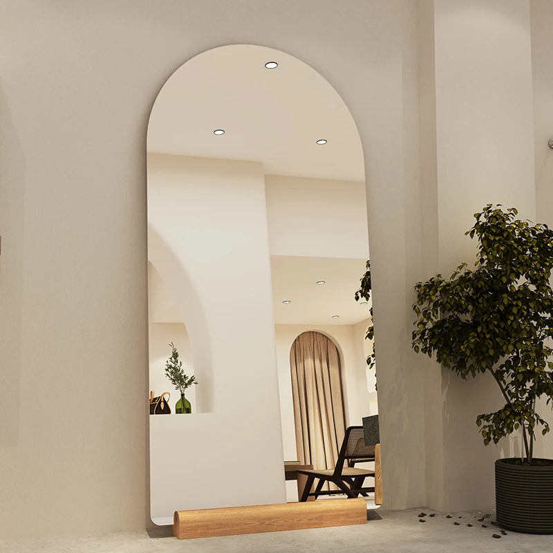 

photo ins Nordic clothing store arched slimminull-length mirror beauty fitting mirror floor mirror