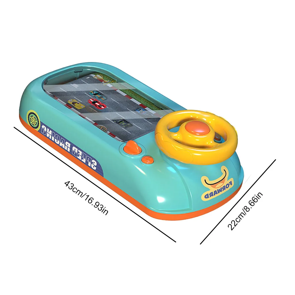 Musical Steering Wheel Racing Car Toy with Sounds Electronic Simulation Vehicle Adventure Game Gift for Children Toddlers
