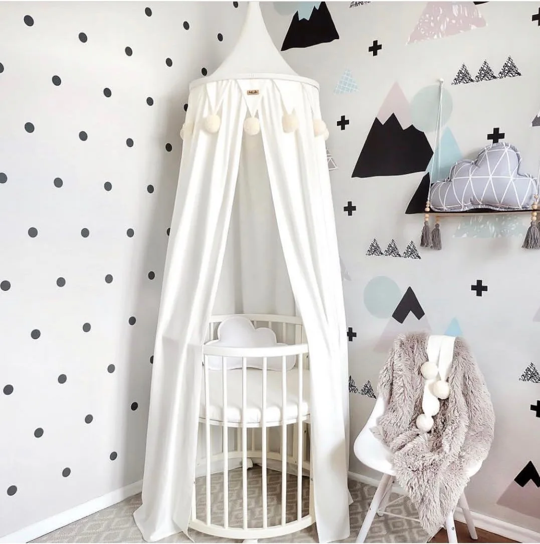 

INS Children's Home Fur Ball Summer Crib Mosquito Net Bed Mantle Game House Tent Children's Summer Mosquito Repellent Tent