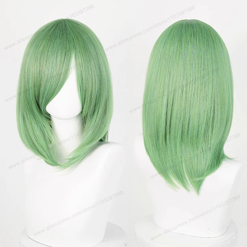 Anime 40cm Medium Basic Synthetic Bang Blond Cosplay Wig Black White Red Pink Green Brown Gold Blue Women Heat Resistant Hair