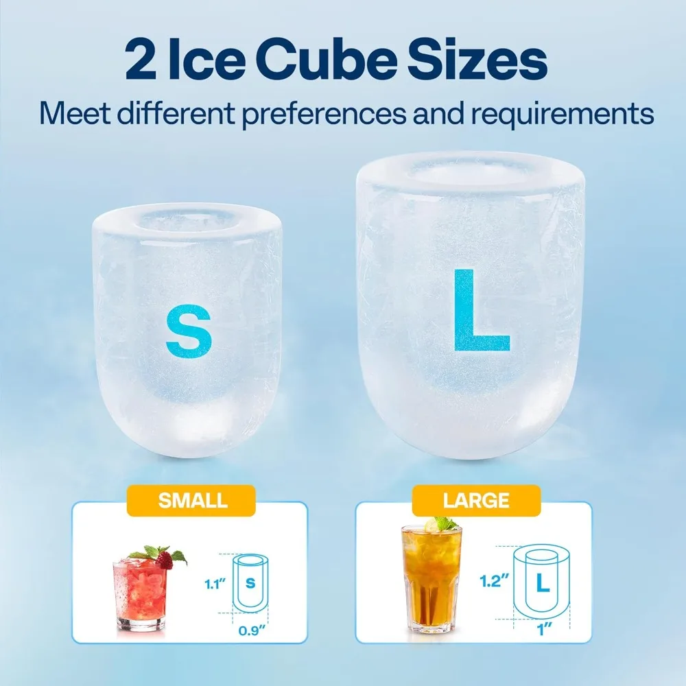 Countertop Ice Maker 26lbs/Day 9 Ice Cubes in 6 Mins Ice Maker Machine