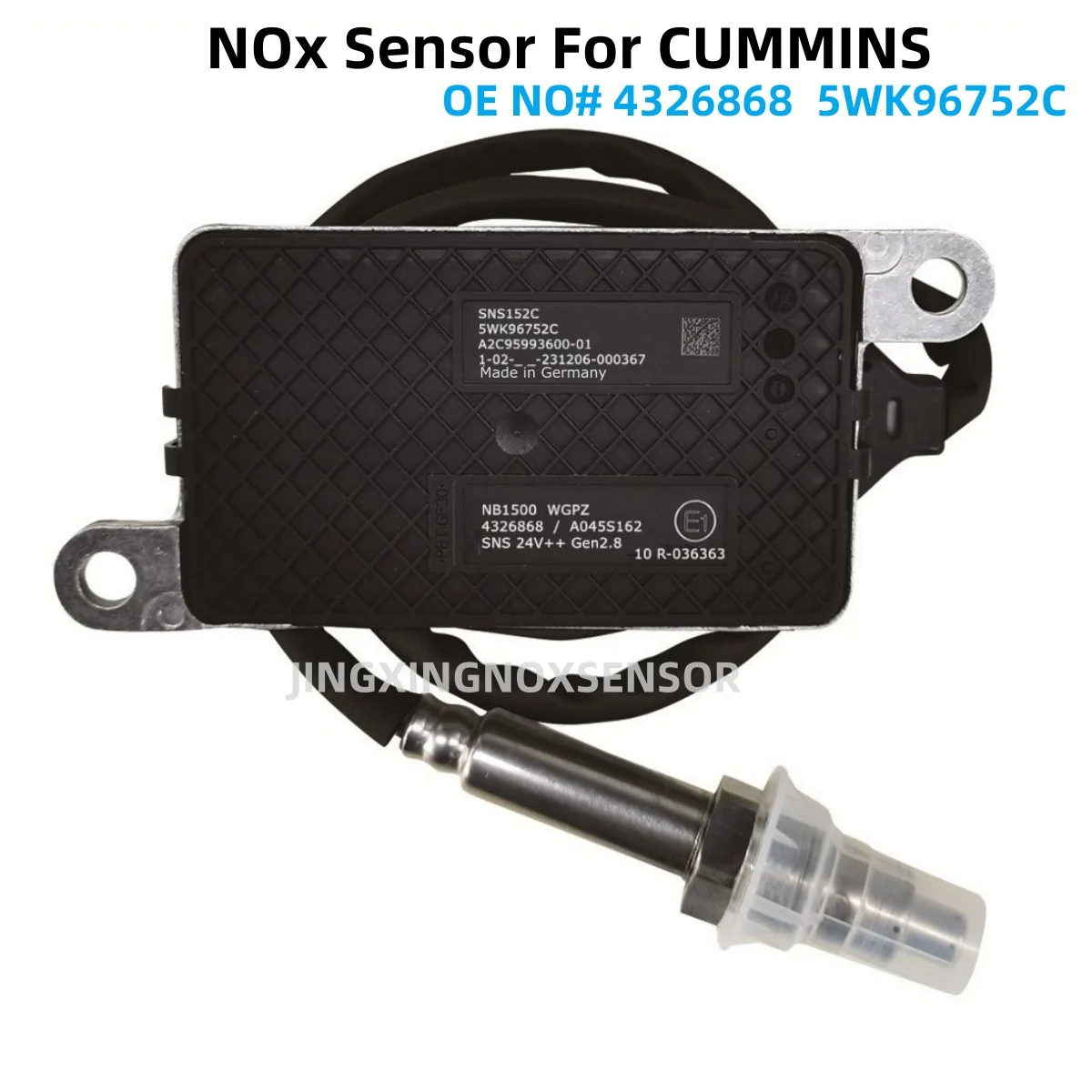 4326868 5WK96752C 4326472 Original NEW Nitrogen Oxygen NOX Sensor 24V For CUMMINS Engine Truck Car Accessories 1928760 1953530 1 4326868 5WK96752C 4326472 Original NEW Nitrogen Oxygen NOX Sensor 24V For CUMMINS Engine Truck Car Accessories 1928760 1953530