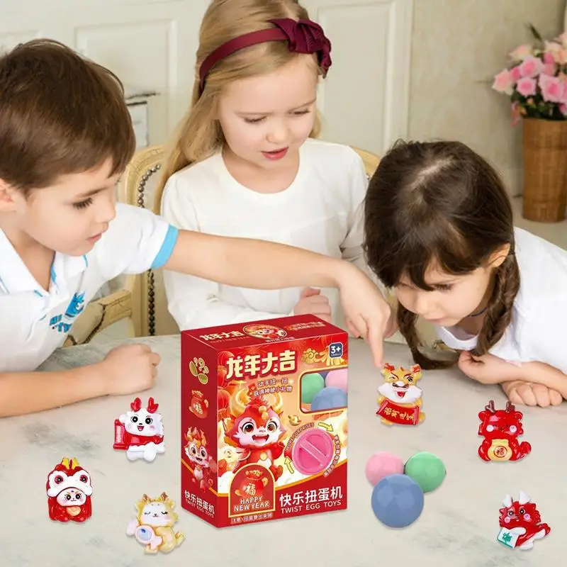 Mini Claw Machine Dragon Year Design Prize Dispenser Toys Adorable Interesting New Year Egg Toy Claw Machine Birthday Playset 5