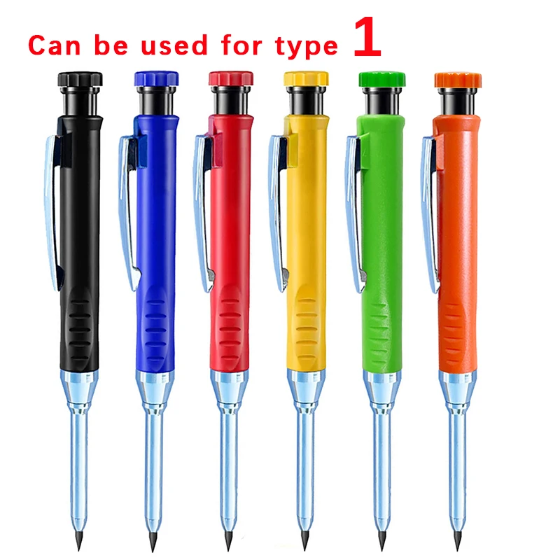 Цветные Сменные стержни 2,8 мм, стержни для деревообработки, карандаш, глубокие отверстия, маркировочные инструменты, специальная точилка, сердечник длиной 12 см