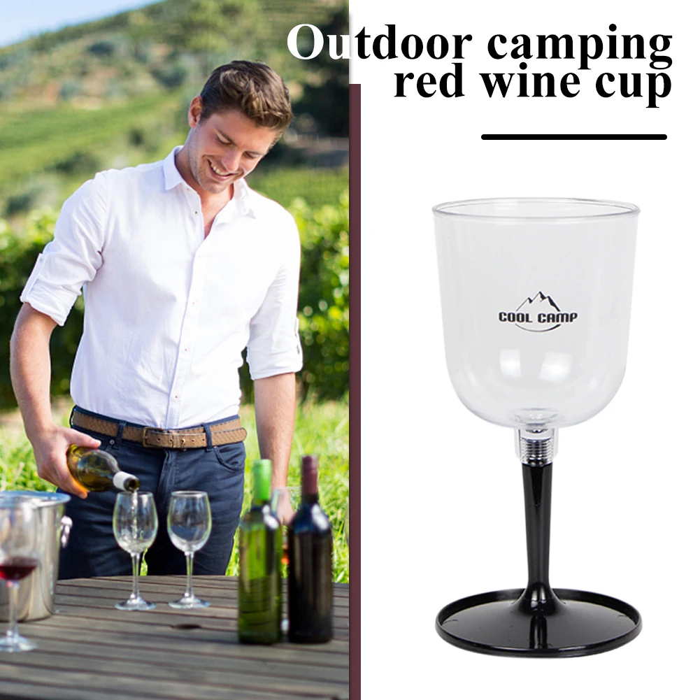 Resin Travel Wine Glasses Portable Detachable Plastic Wine Glasses  Lightweight Fall Resistance Shatterproof for Camping Outdoor