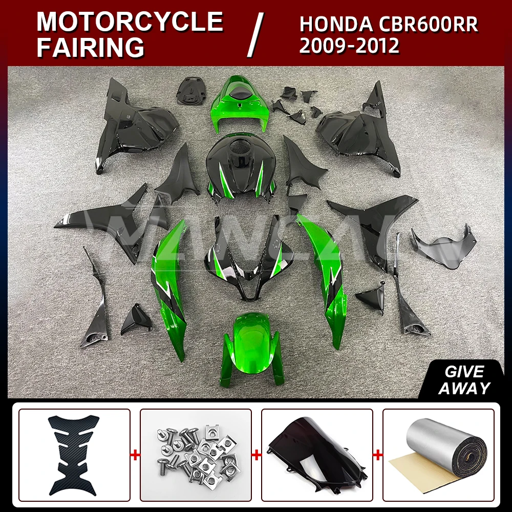 

Motorcycle Fairing Kit for Honda CBR600RR CBR 600 RR 2009 2010 2011 2012 High Quality Injection Body Kit Black green