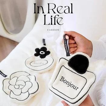 Hand Towel Soft and Skin-friendly Face Towel Hanging Double-layer Thickened Speed Dry Absorbent Hand Cloth for Kitchen Bathroom 1
