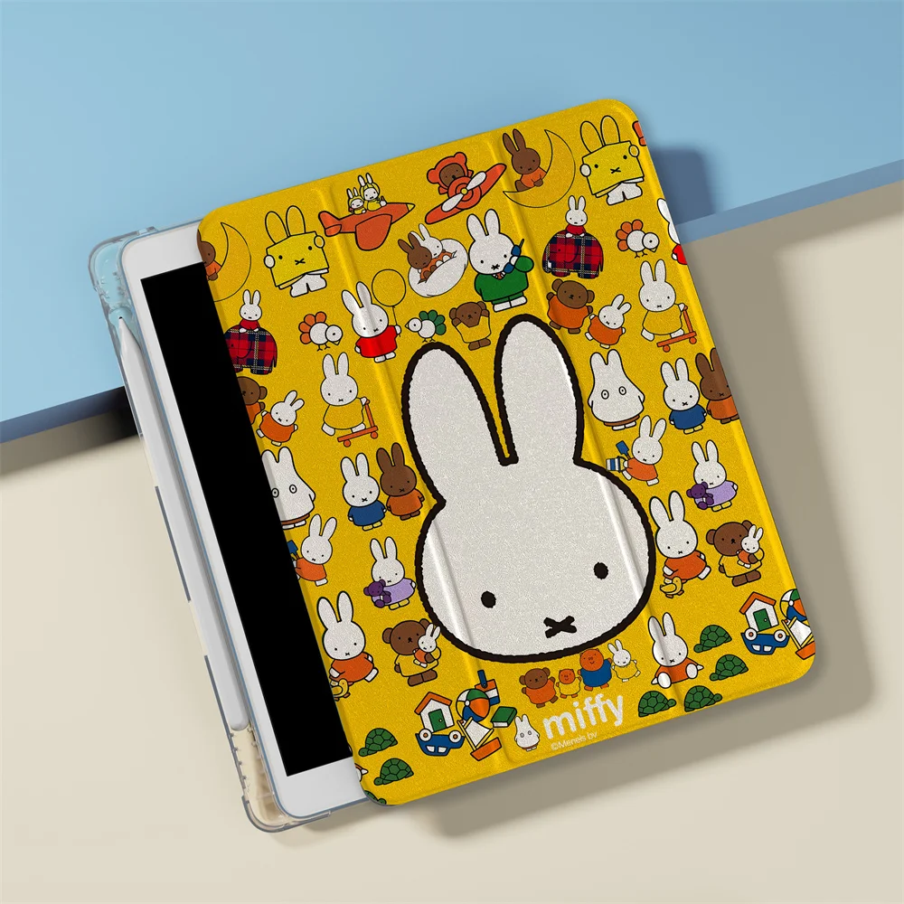Cute Line Rabbit Tablet Case - Stylish Protection