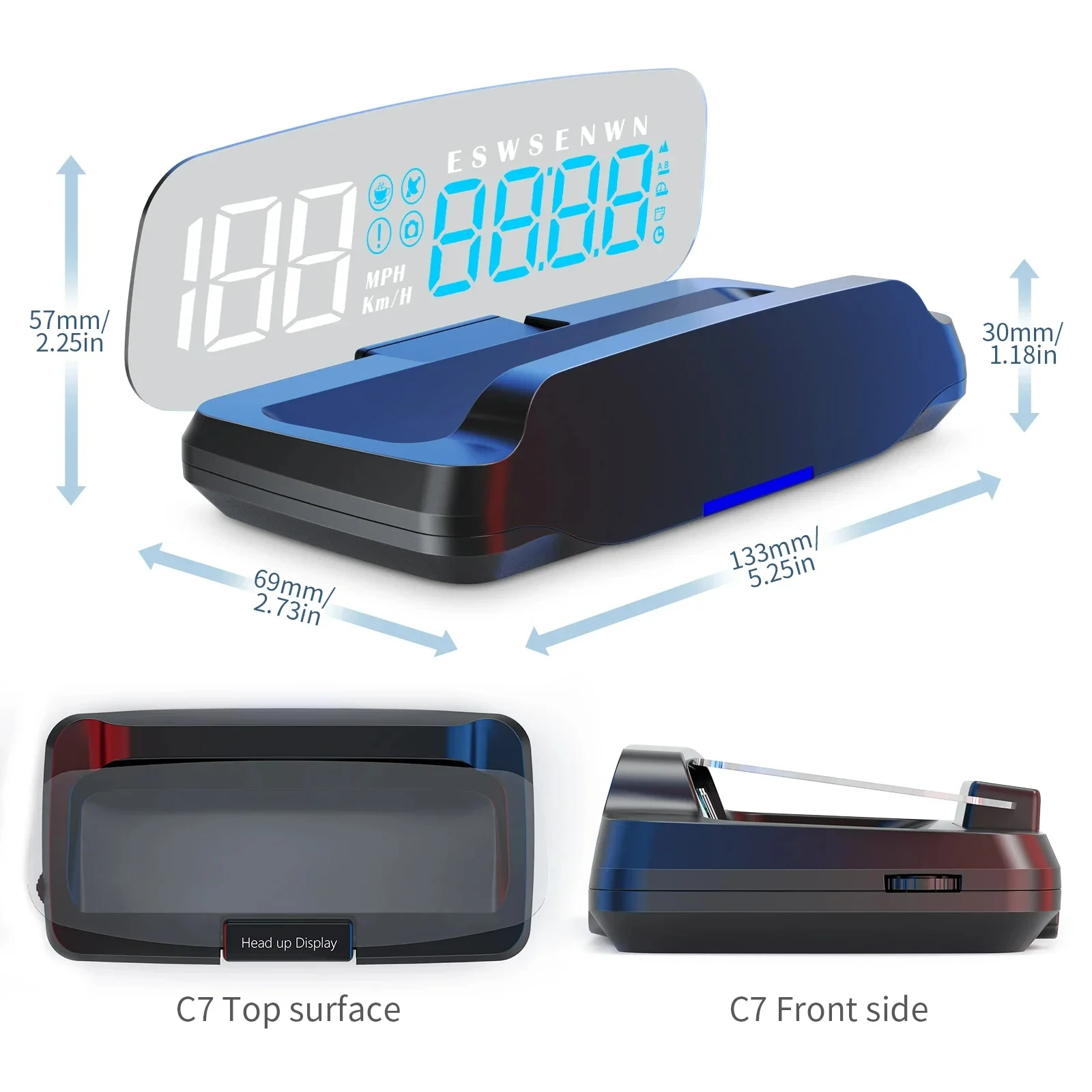 º ǻ C7 HUD  ÷,  GPS ӵ ÷,  ð Ÿ   溸