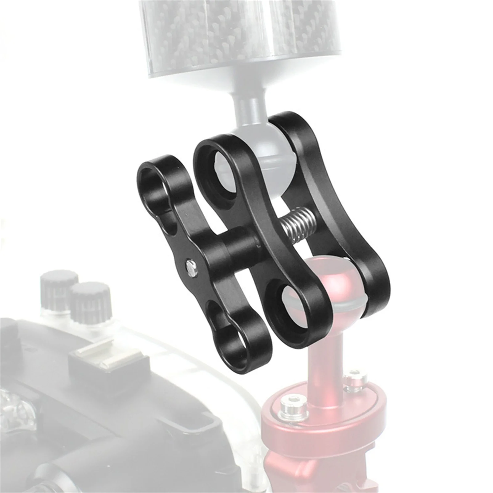 

For 1inch Ball Head Clamp Mount Butterfly Clip 360 Rotatable Metal Diving Lights Arm Bracket Holder Adapter For Camera Accessory