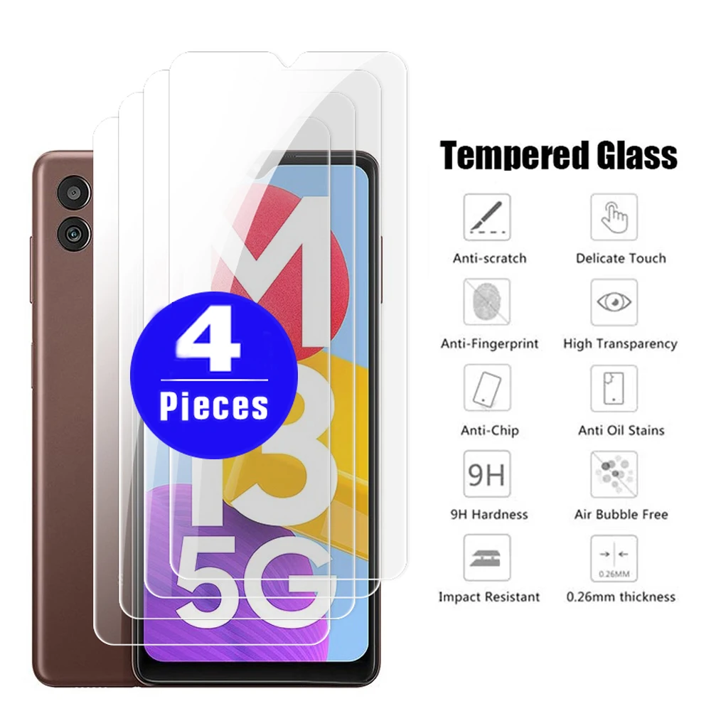 

4Pcs 9H For Samsung Galaxy M14 5G Tempered Glass M22 M23 M31 M32 M33 M12 M13 F14 M21 M21S M42 M02 M30 M30S Screen Protector film