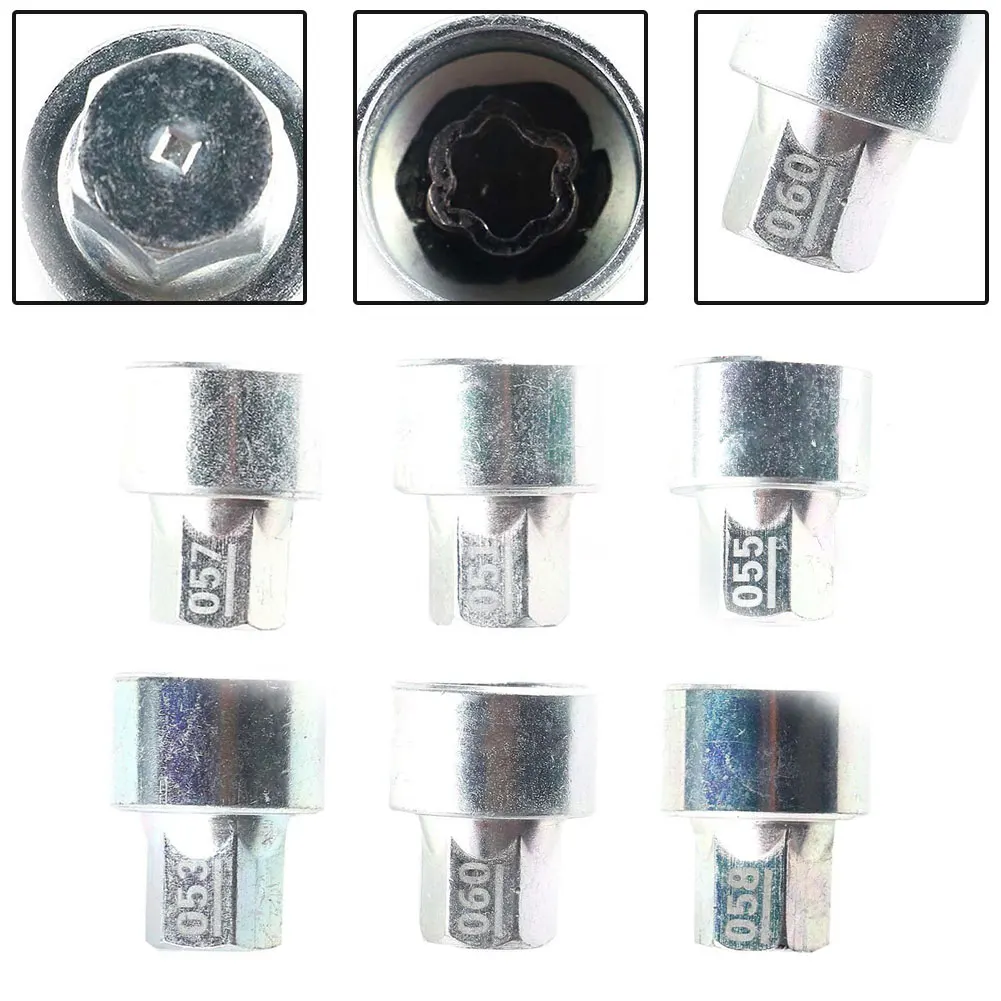 

Tire Wheel Lock Anti Theft Screw Lug Nut Bolts #46/48/49/51/53/55/56/57/58/60 Removal Key Socket For BMW F20/F21 F30/F31 F32/F34