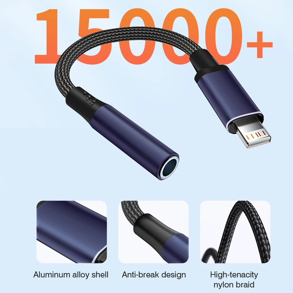 Lightning to Headphone Adapter Lightning to 3.5 mm Headphone Jack Adapter for iPhone Aux Adapter Converter Dongle Audio Cable for iPhone 14 13 12 11 X XS 8 7