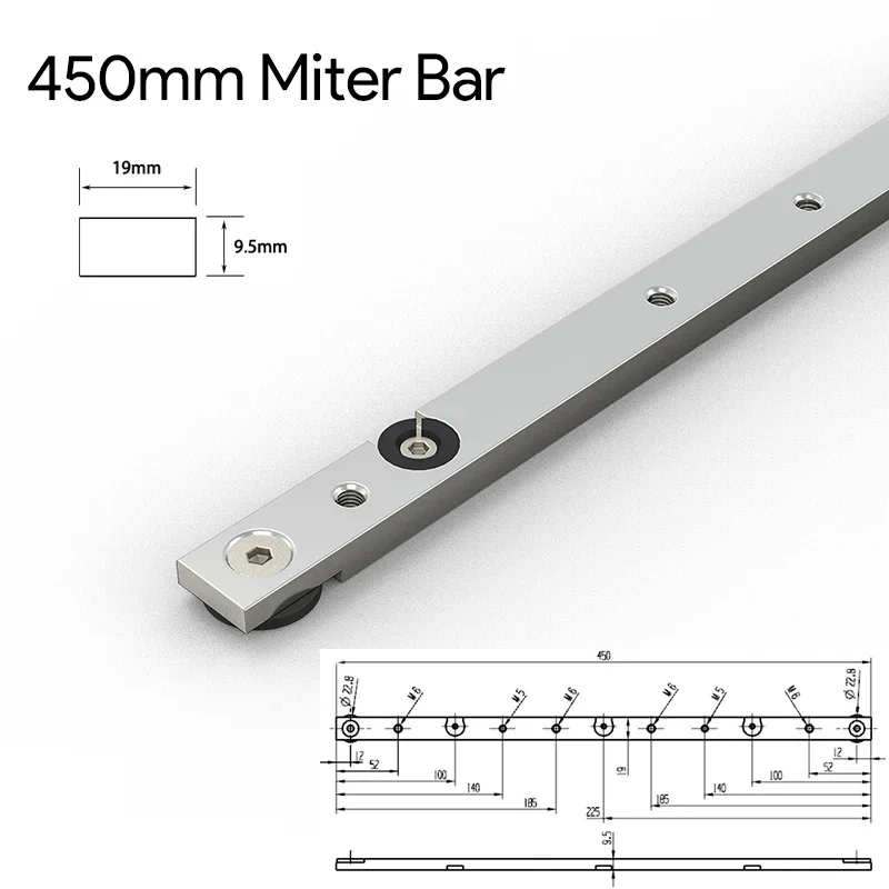 Guida A T In Lega Di Alluminio 600mm - 30x12.8mm, Per Lavorazione Legno, Pista Per Attrezzi - Foto 12
