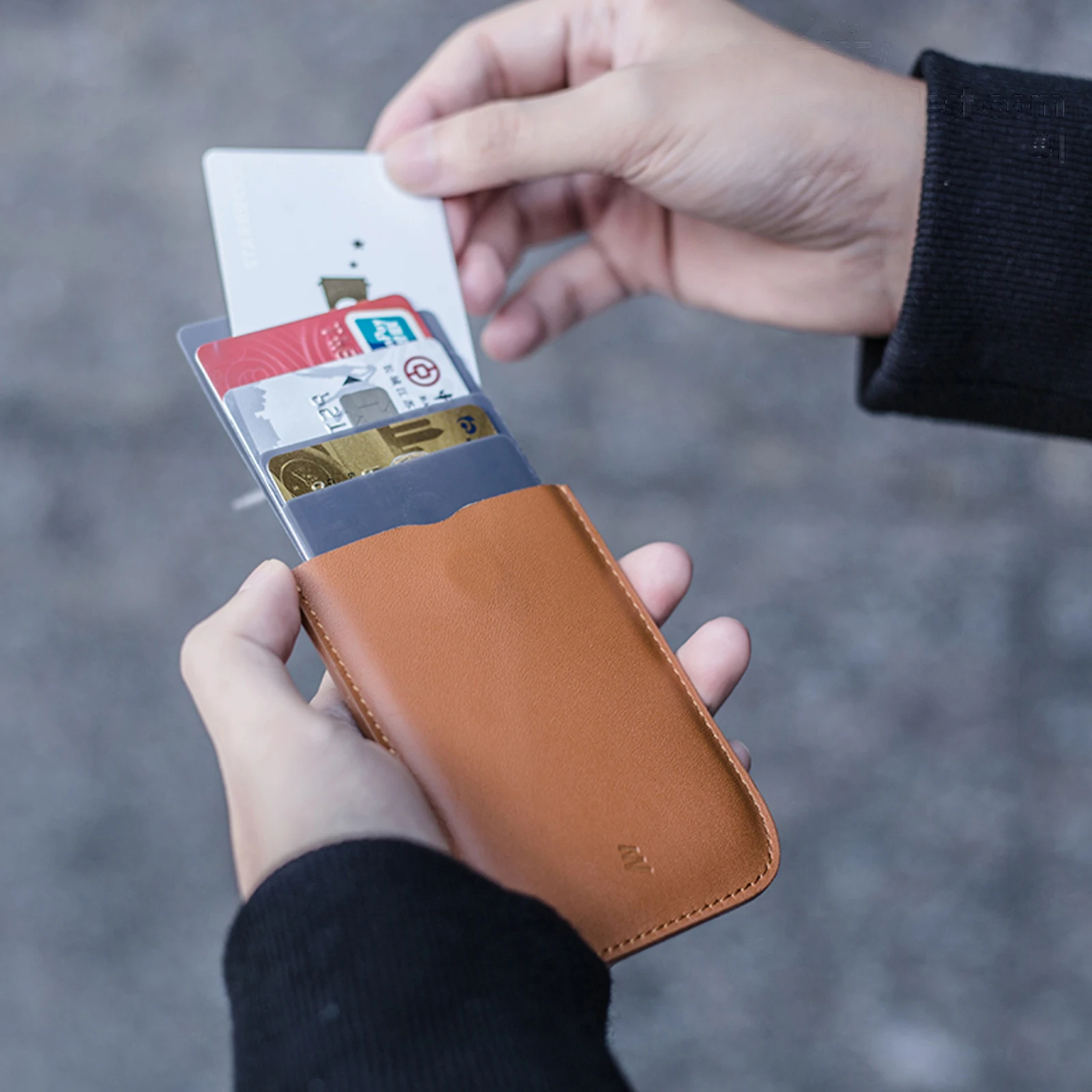 DAX V1 V2 V3 RFID Leather ID Card Holder Case Minimalist Portable Bag Men Bank Credit Card Cover Wallet Money Purse Women