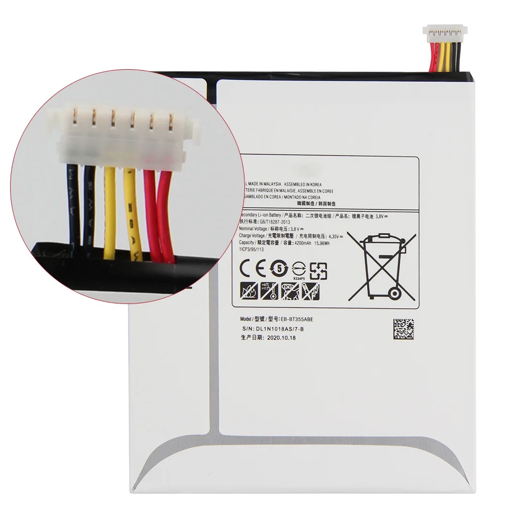 Replacement Battery EB-BT355ABE For Samsung GALAXY TabA 8.0 T355C  Tab5 SM-T355 SM-T350 SM-P350 P355C SM-P355M EB-BT355ABA