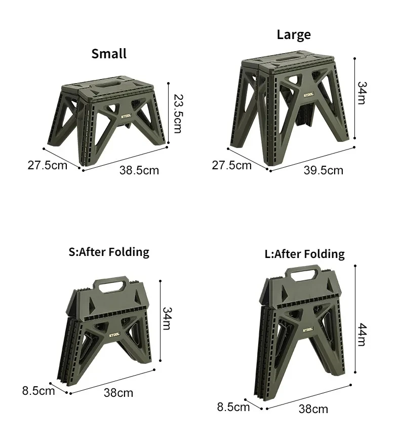 Portable Outdoor Folding Stool Camping Fishing Chair High Load-Bearing Reinforced PP Plastic Triangle Stool folding camping chair foldable camping chair portable camping stool
