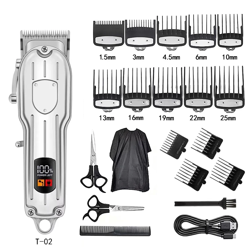 Professional Cordless Hair and Beard Trimmer Set for Men – Ideal Grooming Gift