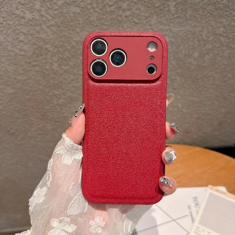 Luxury Retro Litchi Leather Texture Shockproof Matte Cover