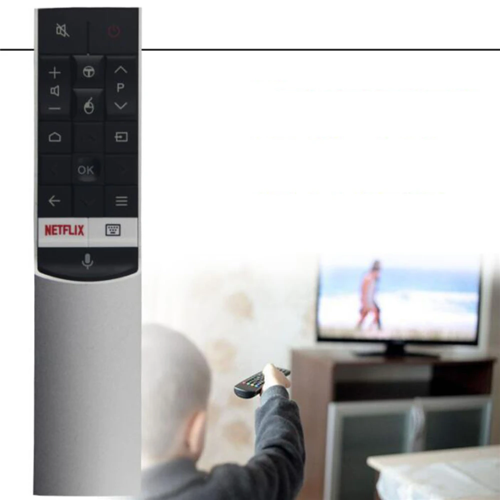 

1PC TV Remote Control 5-10 Infrared Sensing Distance for TCL Voice TV RC602S JUR2 JUR1 JUR3 Spare Controller