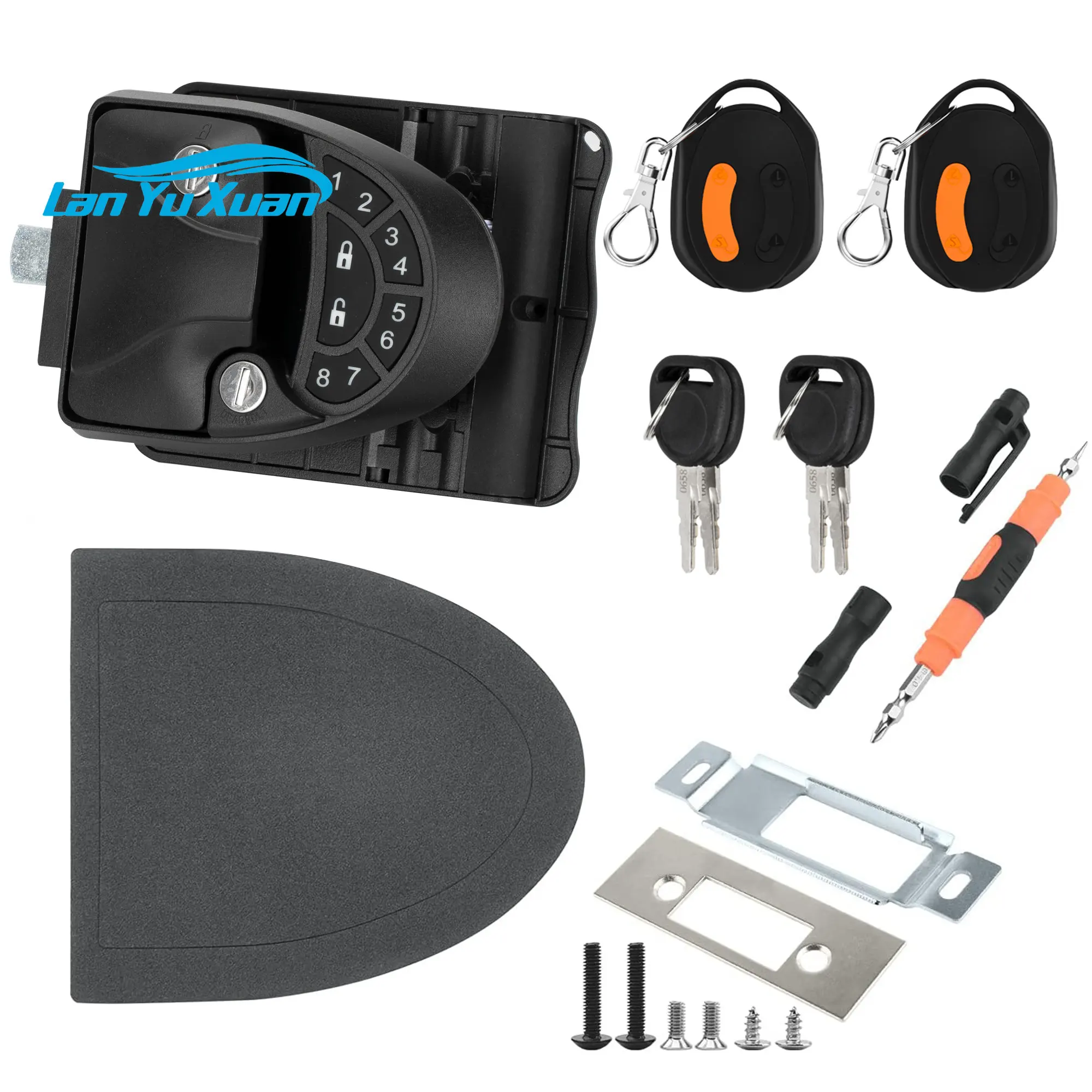 Zinc Alloy Electronic RV Door Lock Keyless Entry IP67 Waterproof RV Door Lock With Keypad For