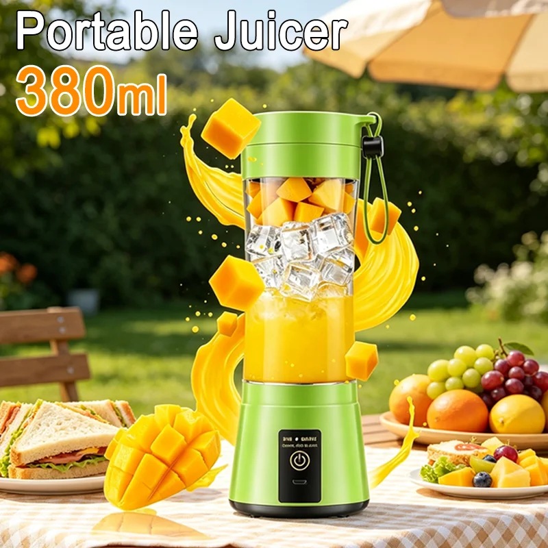 Portable Mini Blender Juice Maker USB Charging Residue Free Fresh Juice Healthy Milkshake Mini Juicer Suitable for Outdoor Use 1