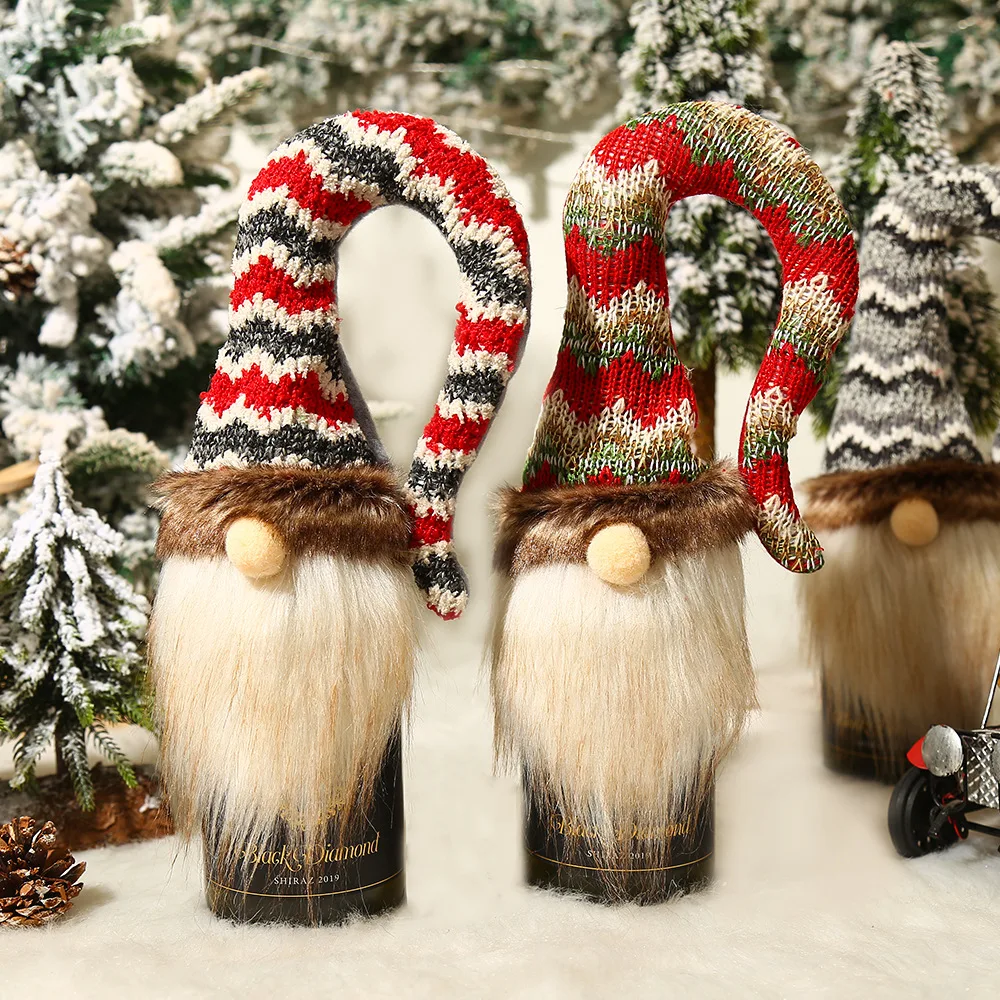 

Christmas Gift Clothes Wine Bottle Dust Cover Christmas Decoration for Home Dinner Table Decor Navidad Xmas 2024 New Year Gift
