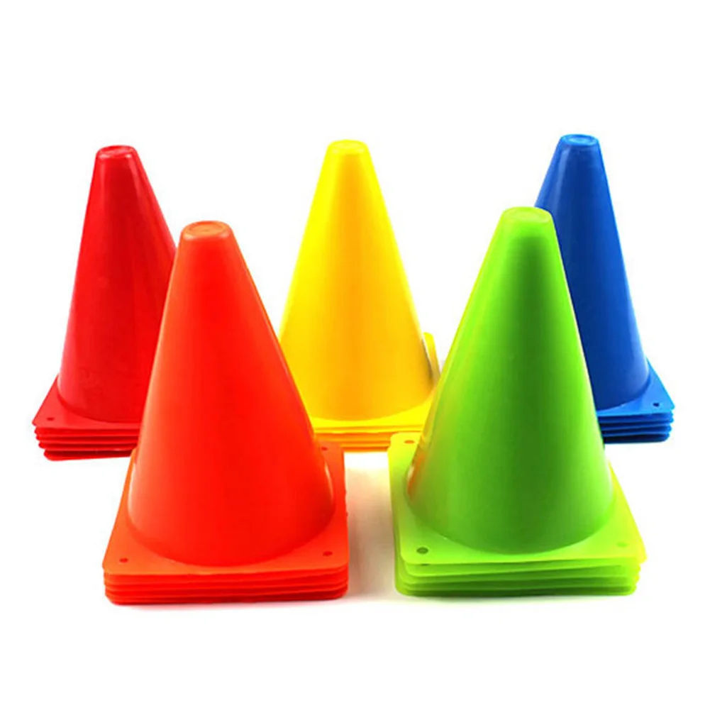 1pcs18CM Sign Bucket 6Inch Barrier Football Road Flat Training Cone Roller Pile Springback Marking Cup Symbol Sports Accessories