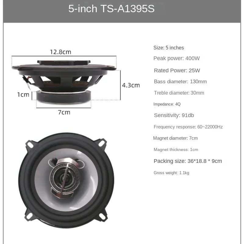 2 szt. 4/5/6/6.9 Cal głośniki samochodowe uniwersalny Subwoofer współosiowy HiFi samochodowy sprzęt Audio głośnik Stereo Stereo