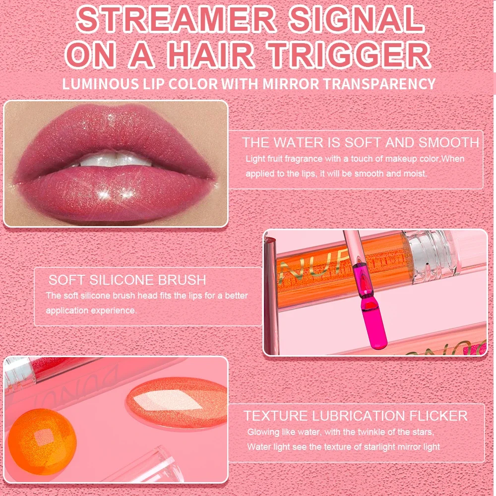 Fruitkleurige, langdurige, voedende lipsticks, lipgloss, make-up voor de lente, hydraterende lipolie, make-up, gratis verzending_voghion.com