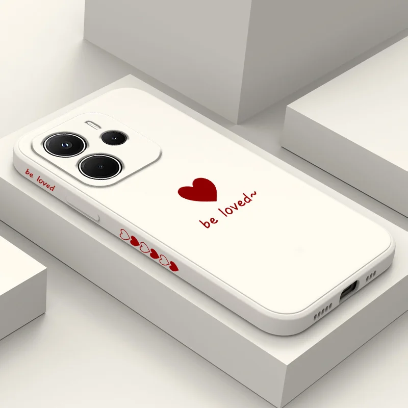 Elegant Liquid Silicone Heart Phone Case - Simple and Stylish Design