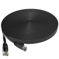 High - Speed Cat 6 Ethernet Network Cable for Gigabit Internet Connection (Black)