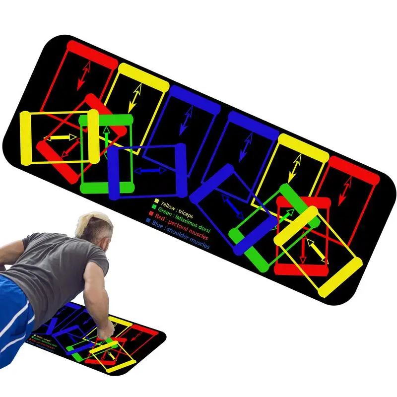 Push Up Mat Gym Equipment Home Exercise Mat Fitness Abdominal Abs Workout Push-Ups Training