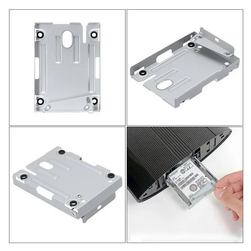 Per Unità Disco Fisso Interna Super Slim Ps3 Staffa Di Montaggio Hdd Caddy + Viti