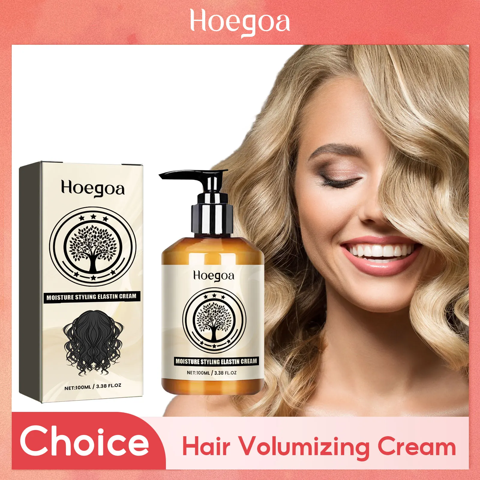 Hair Volumizing Cream Lasting Curl Defining Frizz Control Prevent Dryness Moisturizing Morocco Curly Styling curly hair styling cream