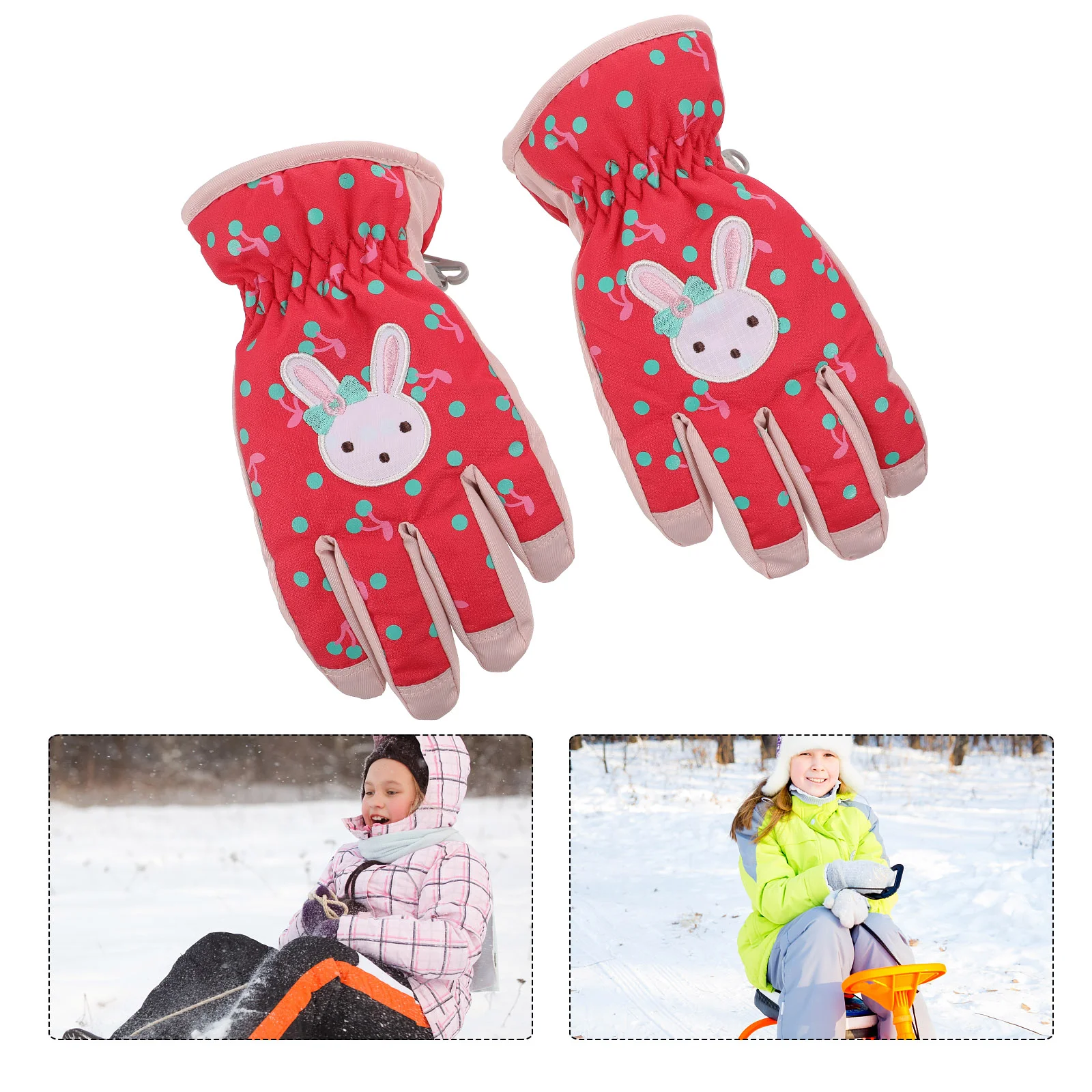 

1 Pair Children Winter Warm Ski Gloves Creative Gloves Non-skid Snow Mittens