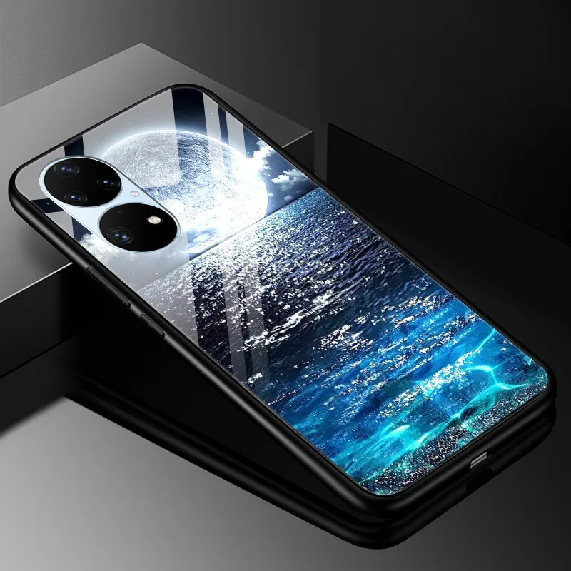 Luxury Tempered Glass Phone Case with Hard Back Bumper