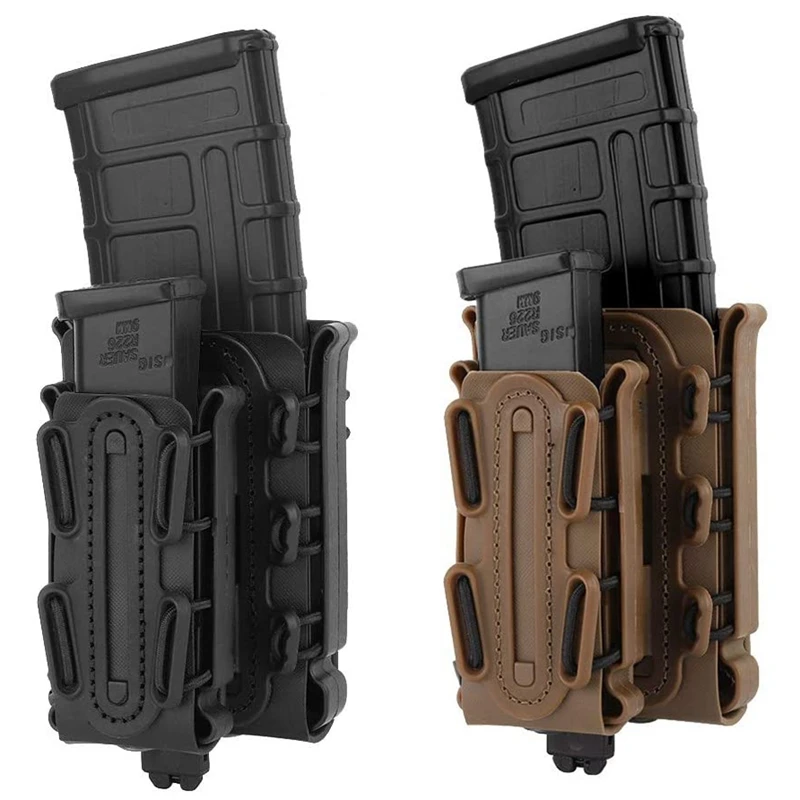 2 Pz/Set Custodia Per Caricatore Combo Fucile Mag Pouch Pistola Mag Pouch Set Tattico Fastmag Softshell Magazine Pouch-5.56/7.62/9Mm